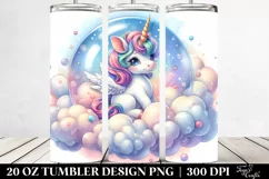 Baby Unicorn Bubble Cloud | 20 Oz Tumbler Product Image 2