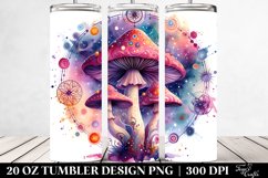 Vibrant Magical Celestial Mushroom Clipart Product Image 2