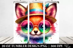Colorful Layered Baby Fox | 20 Oz Tumbler Product Image 2