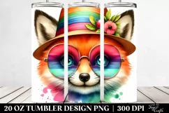 Colorful Layered Baby Fox | 20 Oz Tumbler Product Image 2