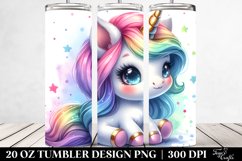 Baby Unicorn in Starry Sky | 20 Oz Tumbler Product Image 2