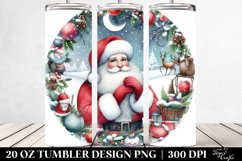 Round Christmas Santa Tumbler Design Product Image 2