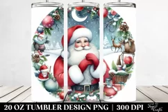 Round Christmas Santa Tumbler Design Product Image 2