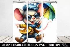 Cute Funny Mouse Jumping 20 Oz Tumbler Product Image 2