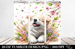 Watercolor Pastel Tumbling Dog | 20 oz Tumbler Product Image 2
