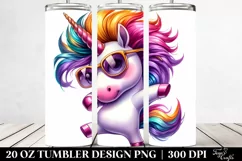 Funny Vibrant Unicorn | 20 oz Tumbler Product Image 2