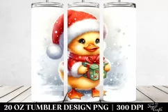 Cute Baby Duck Winter Tumbler Design Product Image 2