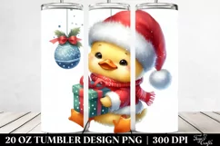 Cute Baby Duck Winter Tumbler Design Product Image 2