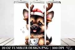 Expressive Baby Fox with Reindeer Horns 20 Oz Tumbler Product Image 2