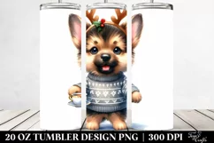 Energetic German Shepherd, Vibrant 20 Oz Tumbler Product Image 2