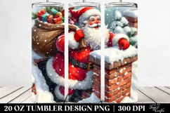 Santa Trough Chimney Tumbler Design Product Image 2