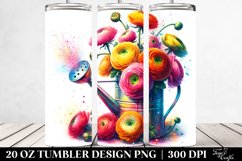 20 Oz Tumbler Sublimation | Colorful Watercolor Sprinkling Product Image 2