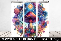 Vibrant Magical Celestial Mushroom Clipart Product Image 2