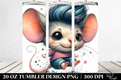 Cute Expressive Mouse 20 Oz Tumbler Product Image 2