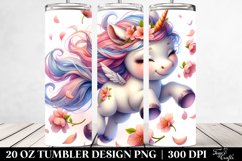 Baby Unicorn Tumbling Spring Petals | 20 Oz Tumbler Product Image 2