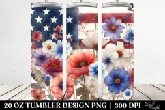 Washed Watercolor Flowers | 20 Oz Tumbler Product Image 2