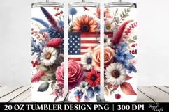 Washed Watercolor Flowers | 20 Oz Tumbler Product Image 2