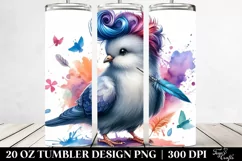 Cute Expressive Dove 20 Oz Tumbler Product Image 2