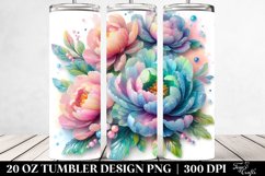 Detailed Peonies Tumbler | 20 oz Tumbler Product Image 2