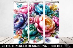 Detailed Peonies Tumbler | 20 oz Tumbler Product Image 2