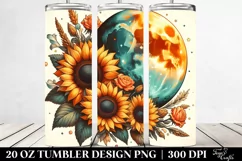 Vibrant Sunflower Half Moon | 20 oz Tumbler Product Image 2