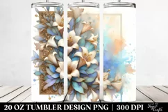Abstract Stained Lobelia 20 Oz Tumbler Product Image 2