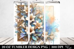 Abstract Stained Lobelia 20 Oz Tumbler Product Image 2