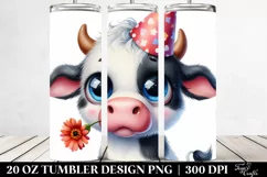 Cute Baby Cow with Party Hat Clipart Product Image 2