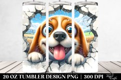 Crazy Watercolor Beagle | 20 oz Tumbler Product Image 2