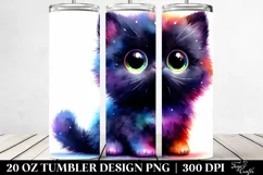 Cute Baby Black Cat Drawing | 20 oz Tumbler Product Image 2