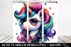 Funky Dancing Unicorn Clipart, High-Res 20 Oz Tumbler Product Image 2