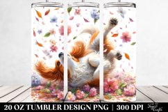 Watercolor Pastel Tumbling Dog | 20 oz Tumbler Product Image 2