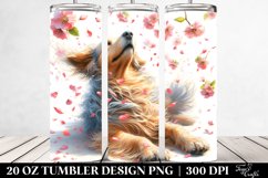 Watercolor Pastel Tumbling Dog | 20 oz Tumbler Product Image 2