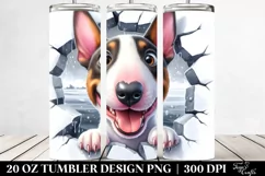 Cute Crazy Bull Terrier Tumbler Product Image 2