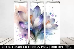 Shiny Crocus, Transparent 20 Oz Tumbler Product Image 2