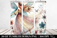Boho Fairy Watercolor Clipart, Transparent 20 Oz Tumbler Product Image 2