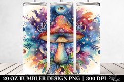 Vibrant Magical Celestial Mushroom Clipart Product Image 2
