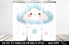 Pastel Snowflake Cloud Digital Painting | 20 oz Tumbler Product Image 2