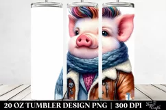 Modest Pig Poses, Transparent 20 Oz Tumbler Product Image 2