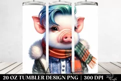 Modest Pig Poses, Transparent 20 Oz Tumbler Product Image 2