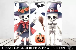 Funny Skeleton Haloween Clipart 20 Oz Tumbler Product Image 2