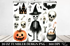 Simple Funny Halloween Skeleton 20 Oz Tumbler Product Image 2