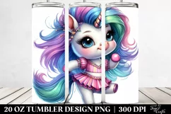 Funky Dancing Baby Unicorn Clipart, High-Res 20 Oz Tumbler Product Image 2