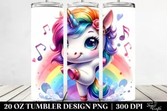 Funky Dancing Baby Unicorn Clipart, High-Res 20 Oz Tumbler Product Image 2