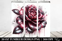 Glossy Marble Camellia | 20 Oz Tumbler Product Image 2
