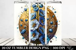 Detailed Stained Delphinium | 20 Oz Tumbler Product Image 2