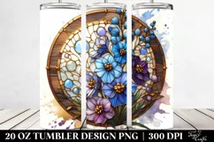 Detailed Stained Delphinium | 20 Oz Tumbler Product Image 2