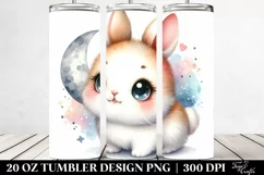 Colorful Baby Rabbit Moon | 20 Oz Tumbler Product Image 2