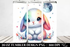 Colorful Baby Rabbit Moon | 20 Oz Tumbler Product Image 2