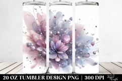 Abstract Lilac Tumbler | 20 oz Tumbler Product Image 2